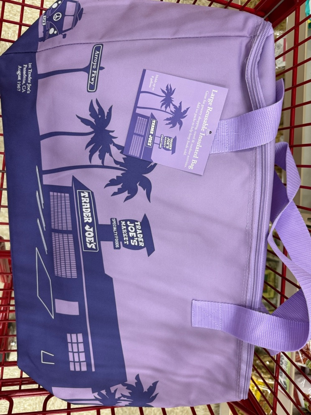 New release Large reusable insulted bag Trader Joe’s purple